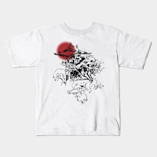 japanese culture skets Kids T-Shirt